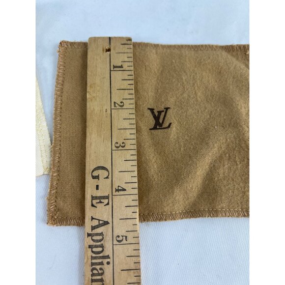 Louis Vuitton Dust Bag Brown Polishing Cloth Lot 100% Cotton Made In Italy - Picture 3 of 6
